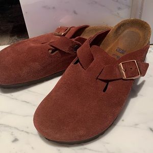 Birkenstock Boston Suede Clogs